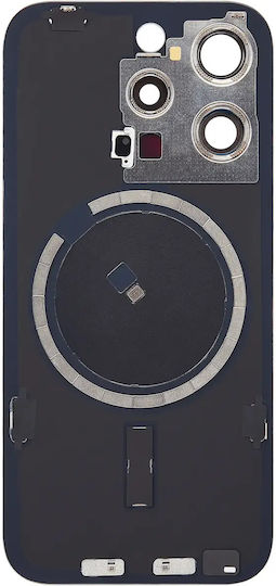 Back Glass W Magsafe Magnet Iphone 15 Pro No Logo Aftermarket Natural Titanium
