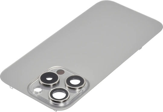 Back Glass W Magsafe Magnet Iphone 15 Pro No Logo Aftermarket Natural Titanium