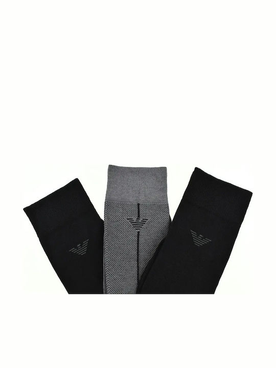 Emporio Armani Herren Socken Schwarz 3er-Pack