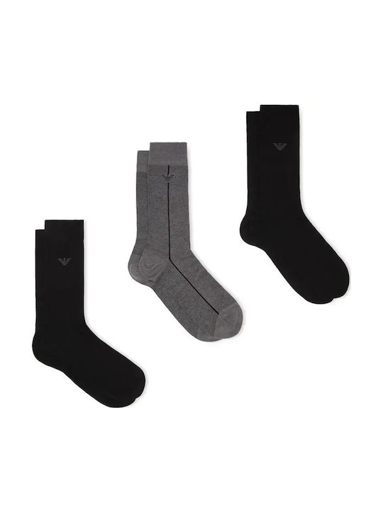 Emporio Armani Herren Socken Schwarz 3er-Pack
