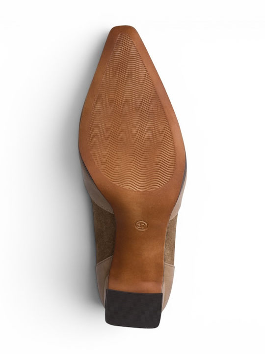 Damen Stiefeletten Beige