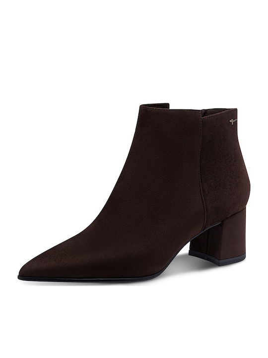 Women's Ankle Boots with Mid Heel Brown