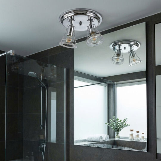Elvhx Doppel Spot mit Fassung E14 in Silber Farbe