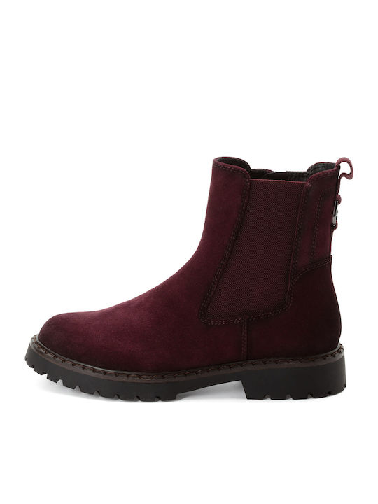 Ghete De Damă Din Piele Burgundy