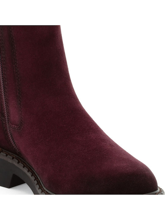 Ghete De Damă Din Piele Burgundy