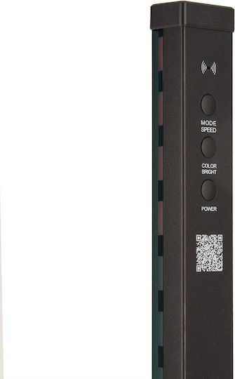 LED-Stehleuchte H 120 × L 17 cm mit RGB-Licht Schwarz