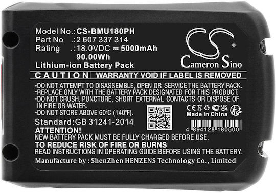 WS Xtreme Power Werkzeugbatterie Lithium 18V mit Batteriekapazität 5Ah