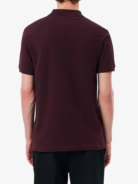 Lacoste Kurzarm-Poloshirt Bordeaux