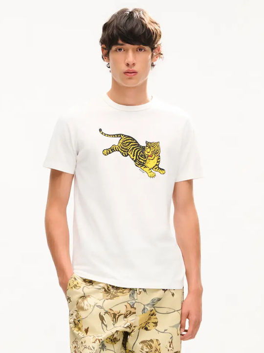 T-Shirt Jumping Tiger Offwhite