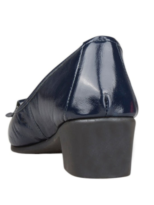 Pantofi cu Toc din Piele Albaștri