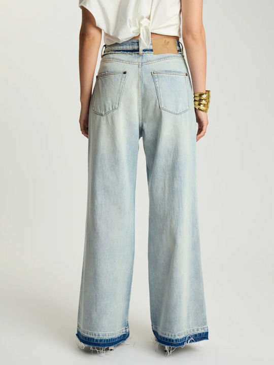 Pantaloni Jeans de Damă cu Croială Wide