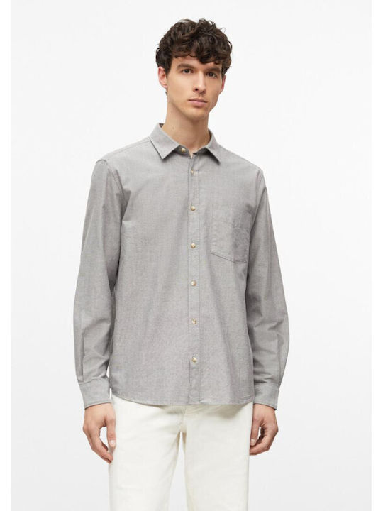 Long-Sleeve Shirt in Regular Fit Grey