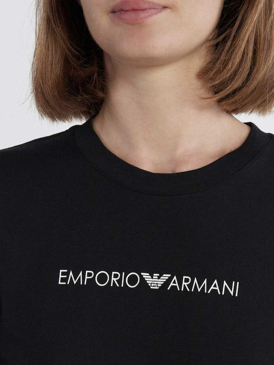 Emporio Armani Set de Pijamale de Iarnă pentru Femei din Bumbac Nero
