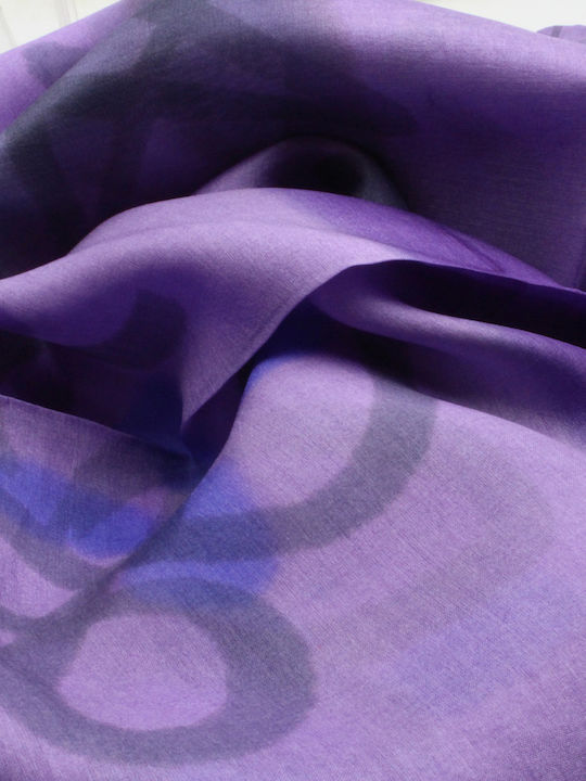 Women's Purple Silk Scarf