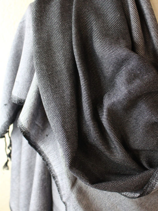 Women's Black Silk Scarf