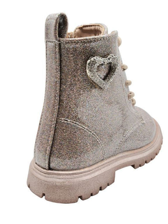Kinderstiefel mit Reißverschluss in Rosa