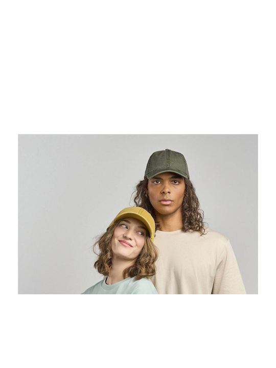 Sechs-Panel-Jockeycap Steingewaschen S-digg Atlantis Khaki