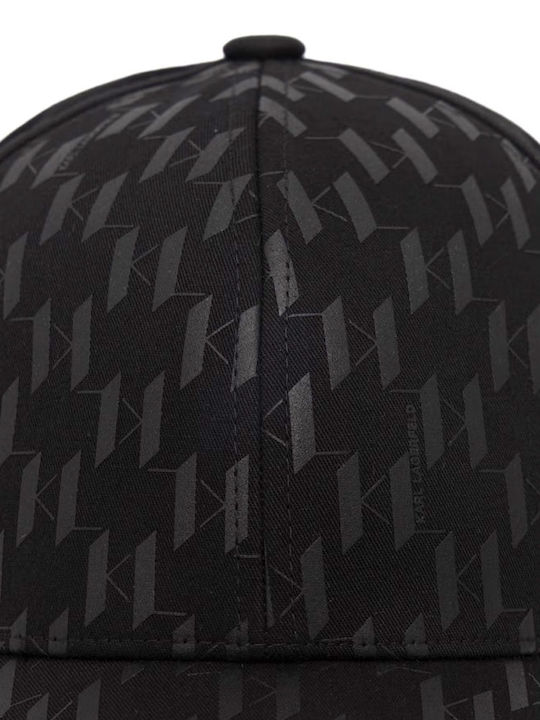 Karl Lagerfeld Καπελο Baseball All Over Print Logo Μαυρο