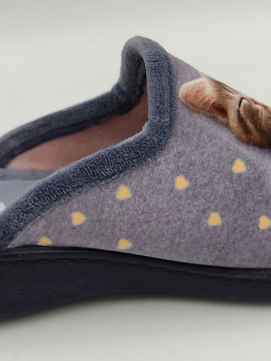 Winter Women's Slippers Animals Purple