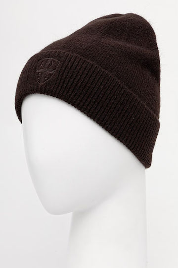 Women's Knitted Beanie in Brown