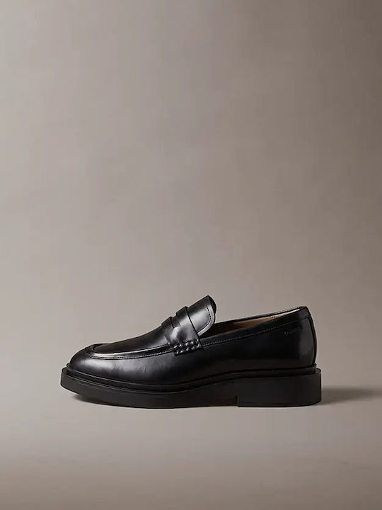 Herren-Loafers aus Leder in Schwarz