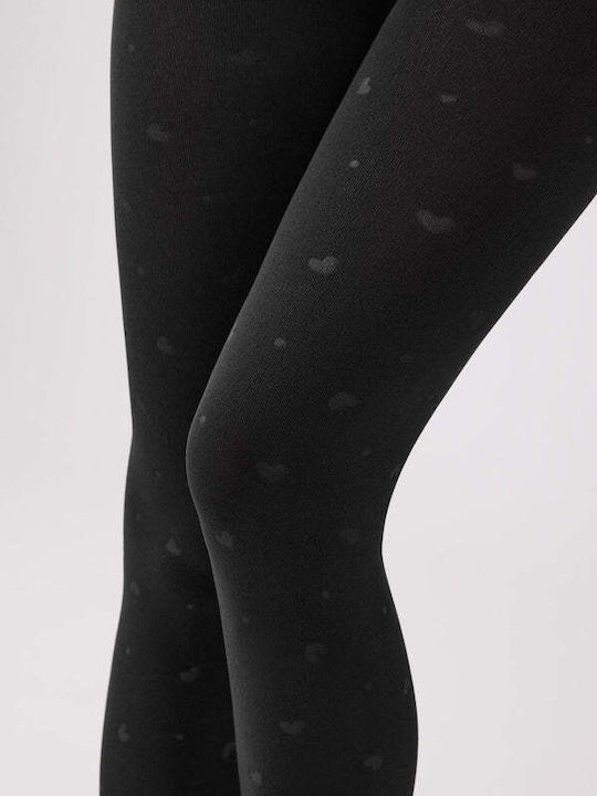 Damenstrumpfhose 140 Den Schwarz mit Print