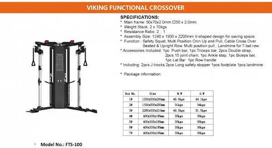Viking Functional Crossover/Πολυόργανο με Βάρη 140kg