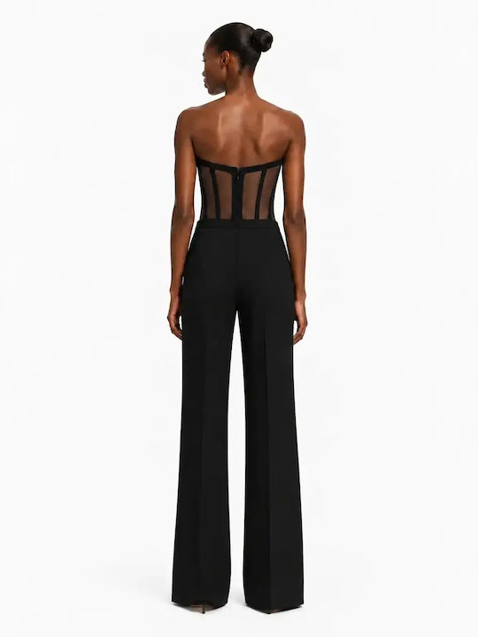 Damen Jumpsuit Trägerlos Schwarz