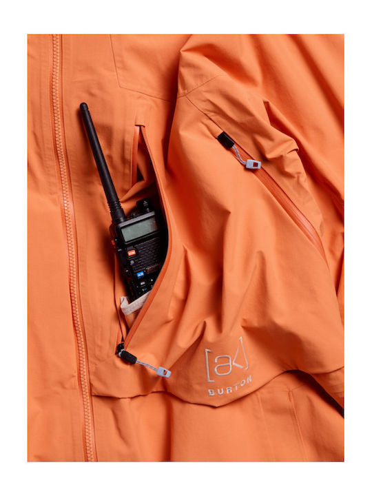 Burton Ak Cyclic 307631-E7B Men's Gore-Tex Ski & Snowboard Jacket Orange