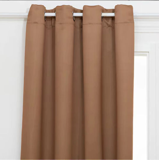 Atmosphera Vorhang mit Grommets Zimtbraune Farbe 140x260cm