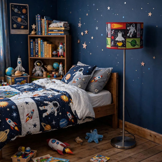 Oxygen Astronaut In Space Floor Lamp Height 170cm Multicolour