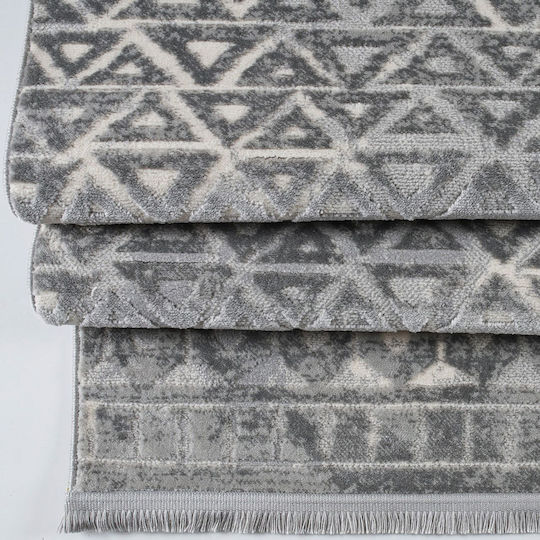 Conceptum Hypnose Notta Rectangular Rug Grey Cream 100x300cm