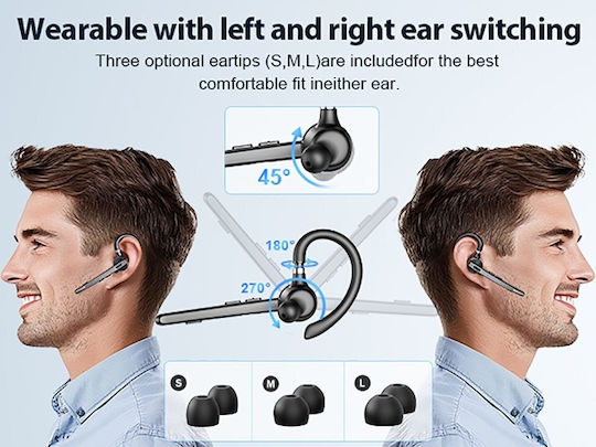 NewBee M53 Bluetooth Слушалка Безжични Слушалки с Калъф за Зареждане, Черни