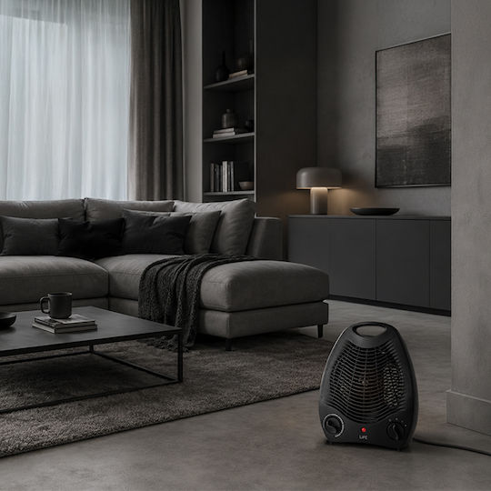 Life Warmy Raumheizlüfter für den Boden Schwarz 2000 W