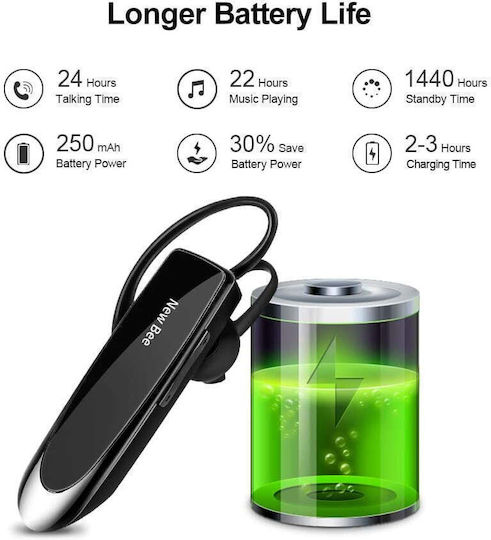 NewBee Căști Bluetooth Handsfree In-ear Negru