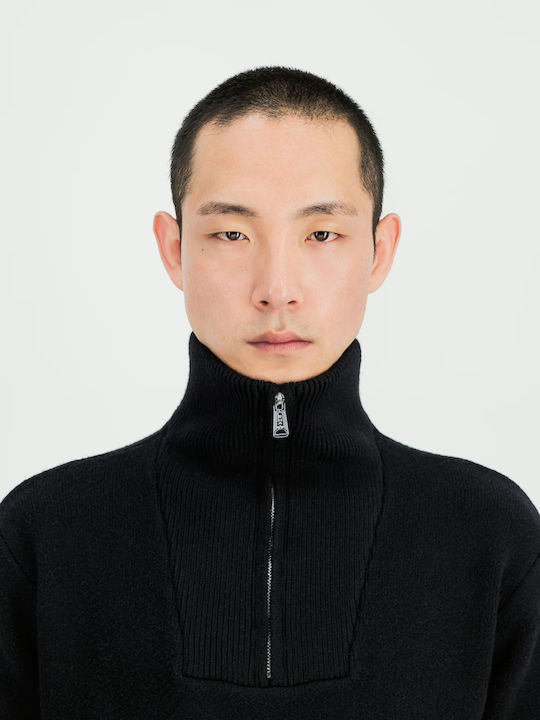 Troyer-Pullover Langarm Schwarz