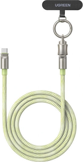 Ugreen L508 Braided Cable USB-C Male - USB-C 60W PD Green 1.2m