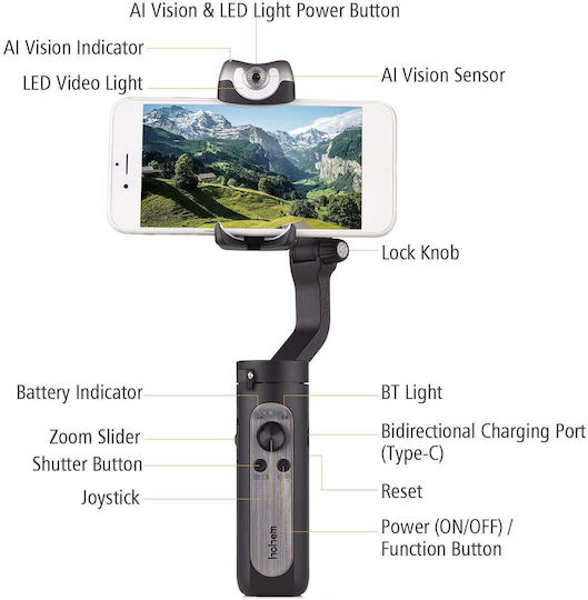 Samsung Gimbal Κινητού με 9 ώρες λειτουργίας