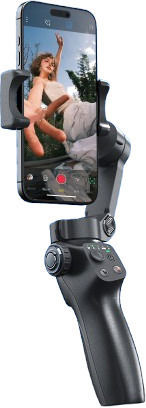 iSEN Gimbal pentru telefon mobil cu autonomie de 13 ore, negru
