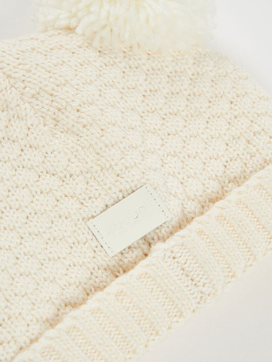 Kinder-Strickmütze Beige
