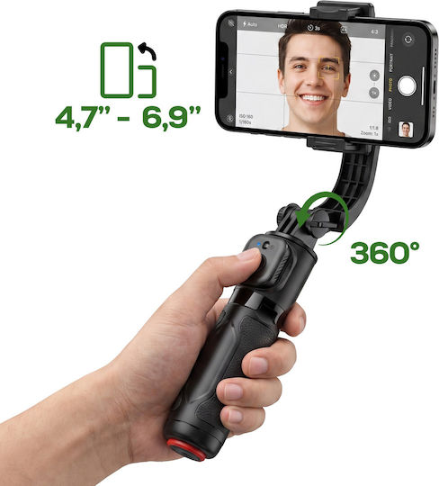 Acefast Extendable 63 Cm Bluetooth Selfie Stick Tripod Auto-opening Feature Black