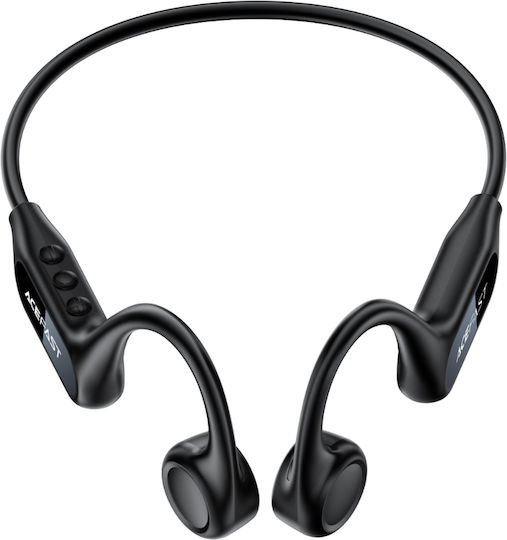 Acefast N10 Open Ear Bluetooth Handsfree Ακουστικά με Αντοχή στον Ιδρώτα Μαύρα