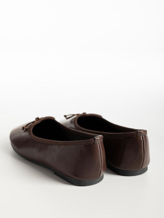 Kids Brown Ballerinas PX27-350-A2026-L-BROWN