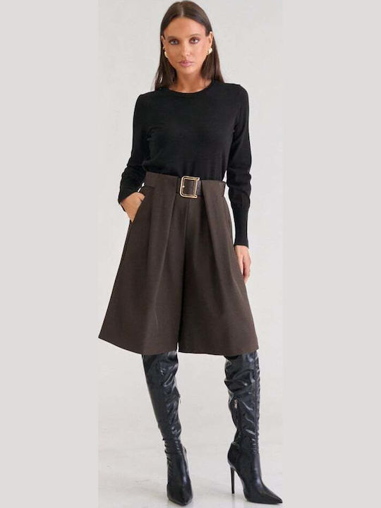 Women's Dark Brown Bermudas