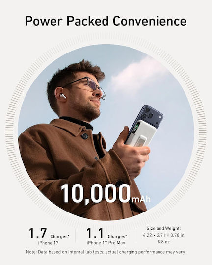 Anker Maggo Qi2 Външна батерия 10000mAh 15W Черна