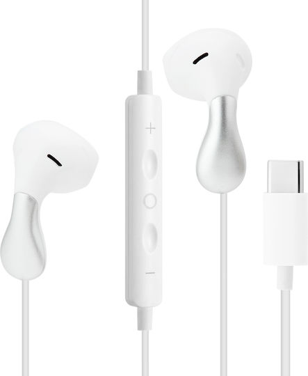 Samsung U025 Model Usb-c In-ear Earbuds Immersive Sound White Silver