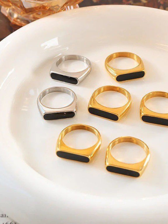 Women's Gold-Plated Steel Ring