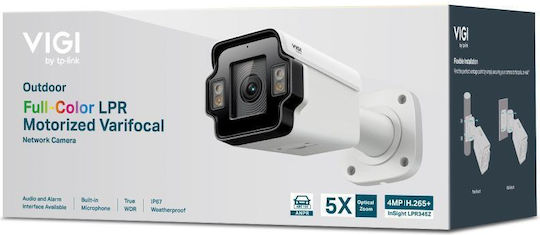 TP-LINK Insight LPR345Z IP Κάμερα Παρακολούθησης Full HD+ 4MP Αδιάβροχη με Μικρόφωνο και Φακό 2.7-13.5mm