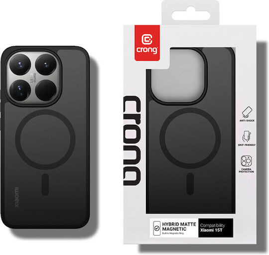 Crong Hybrid Matte Magnetic Back Cover Μαύρο (Xiaomi 15T)