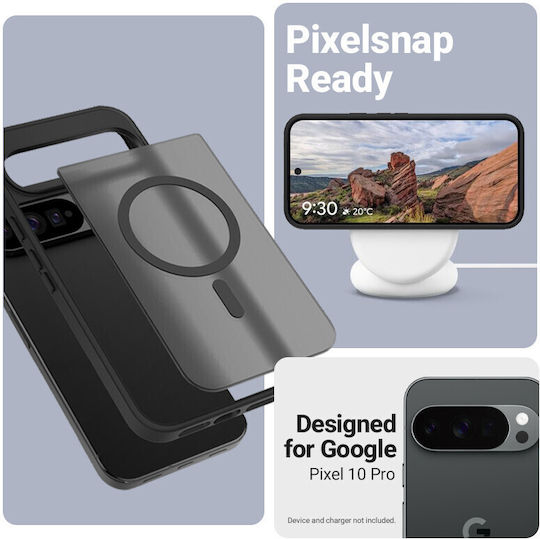 Crong Hybrid Matte Magnetic Rückseitenhülle Schwarz (Google Pixel 10 / 10 Pro)